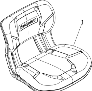 Seat Diagram and Parts List for (13AQA2CA009)(2017) Cub Cadet Lawn Tractor